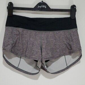 Lululemon Heather Lux multi Black size 4 speed up short
